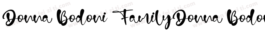 Donna Bodoni FamilyDonna Bodoni Fam字体转换
